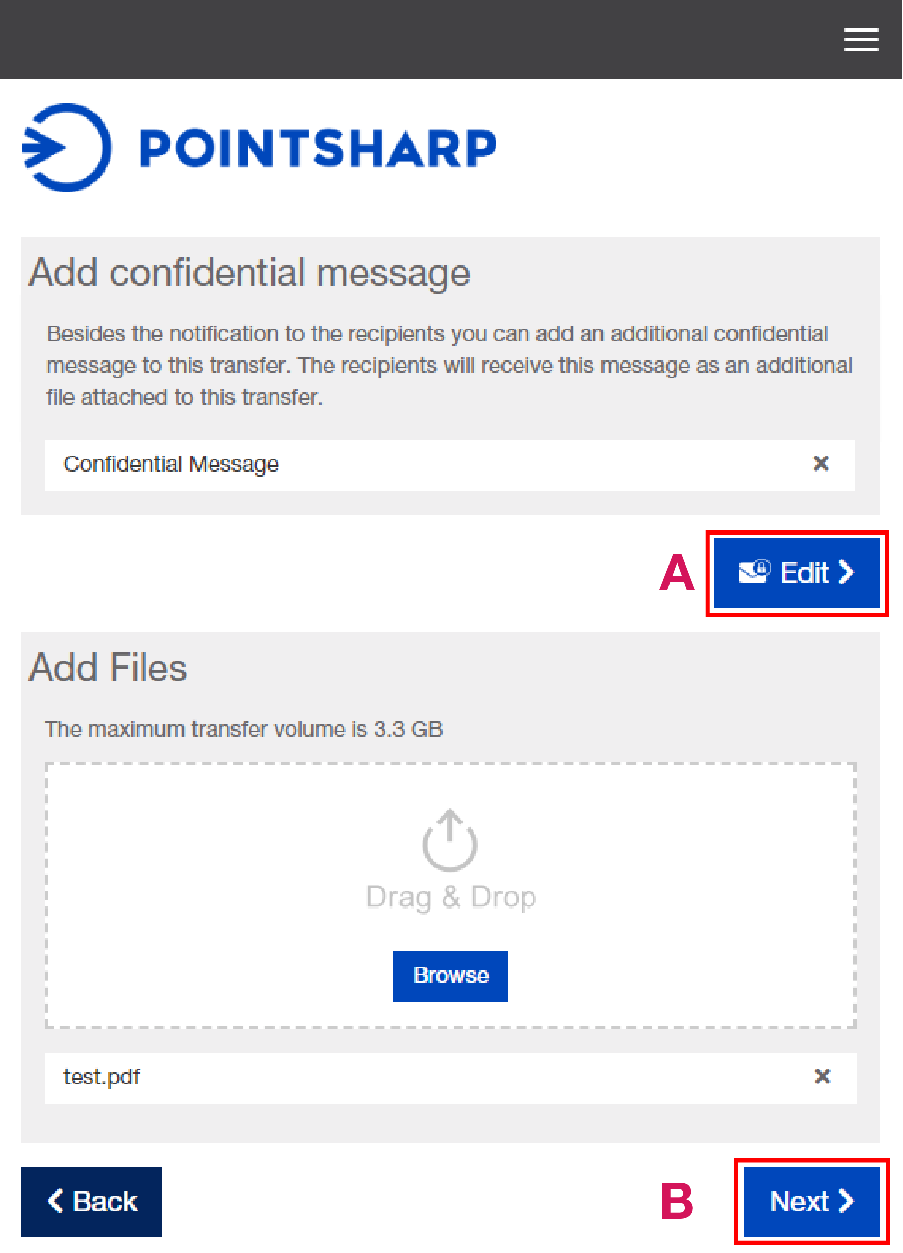 Pointsharp Net iD > Skicka filer med säker e-post till Pointsharp (PsPT) > 03 Fyll i text och fil.PNG